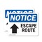 Signmission Escape Route (Up Arrow) Sign With Symbol, 7 in W x Rectangle, Vinyl Decal OS-2PACK-NS-D-57-L-12140 - alternate 1